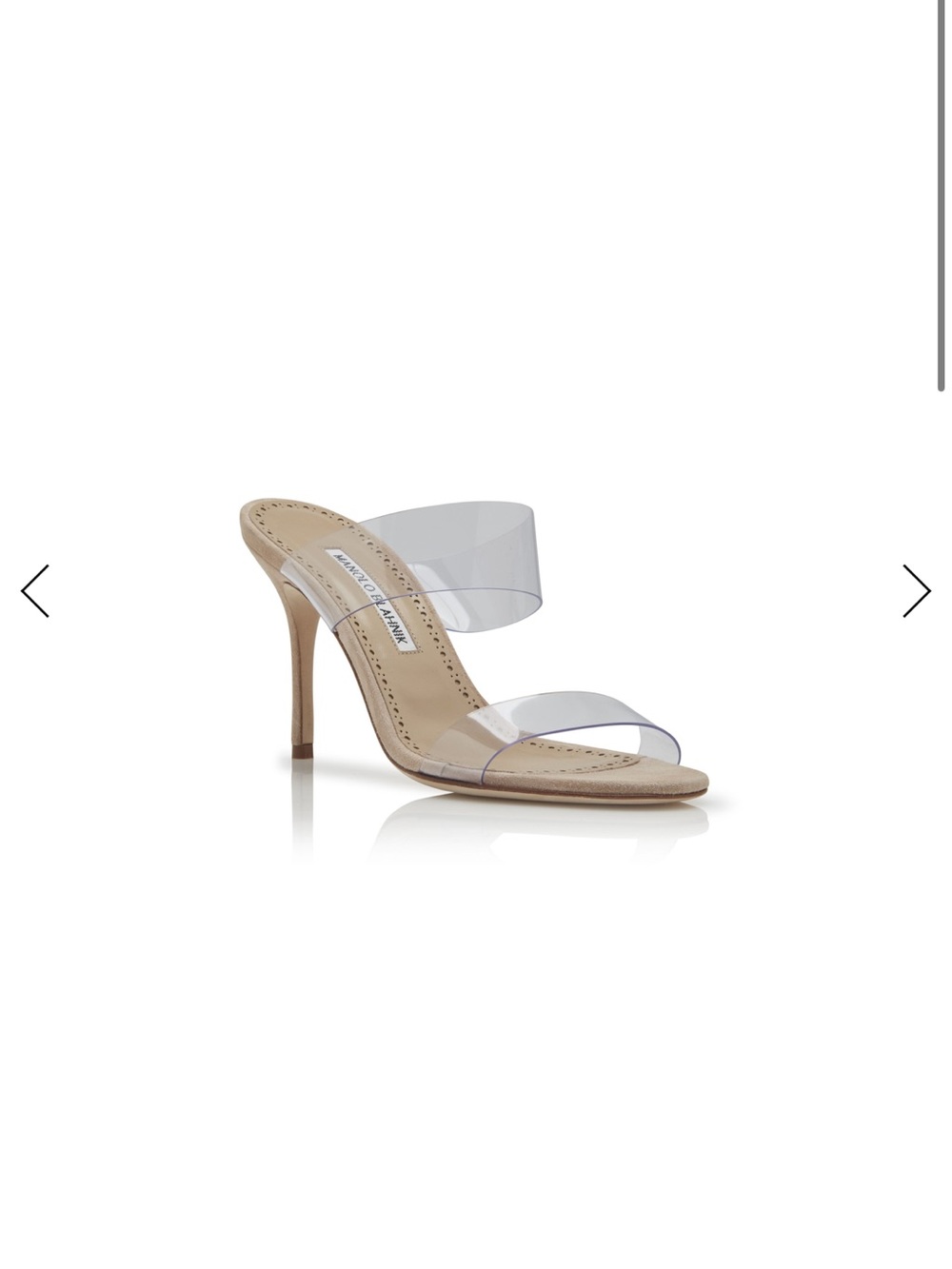 Manolo Blahnik Nude  Scolto Transparent heels